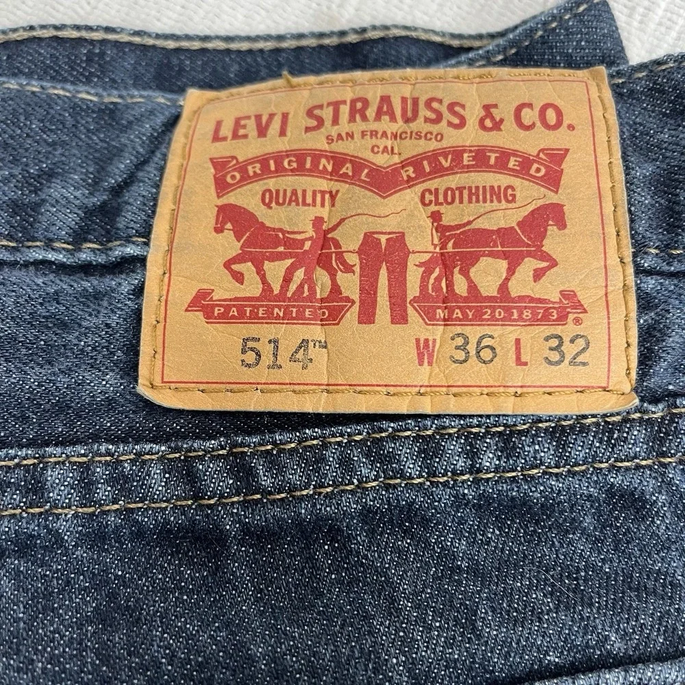 LEVI'S JEANS Mens 36x30 (fit) 514 Levi Strauss Medium‎ Wash 100% Cotton Straight